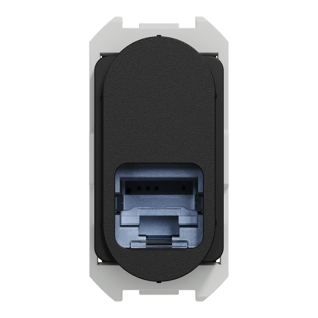 Odace - module prise RJ45 - Cat6 STP grade 2TV min à grade 3TV - noir onyx