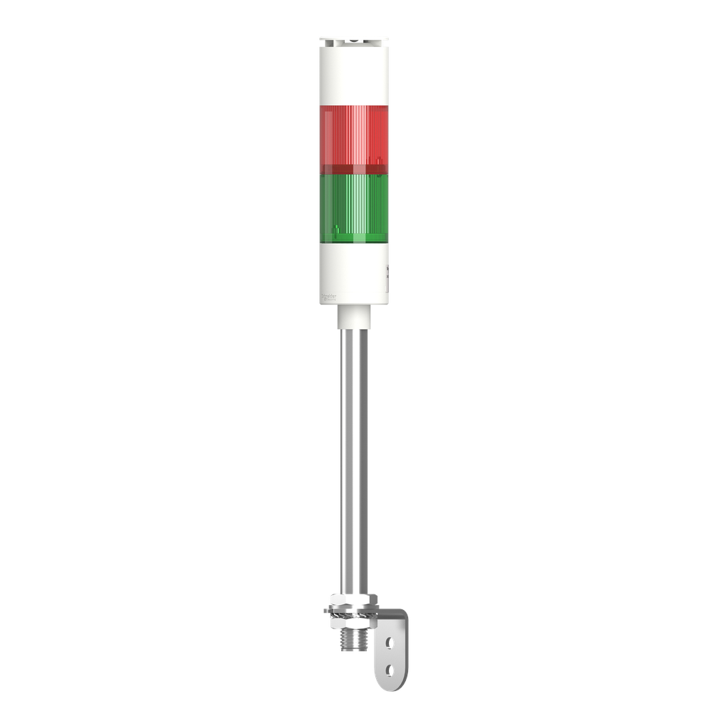 Harmony XVGK - Colonne monolithique - Ø50 - fixe R/V - 24V - buzzer - equerre