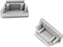 TERMINAISON PROFILE PLAT 14,4MM GS PACK DE 2