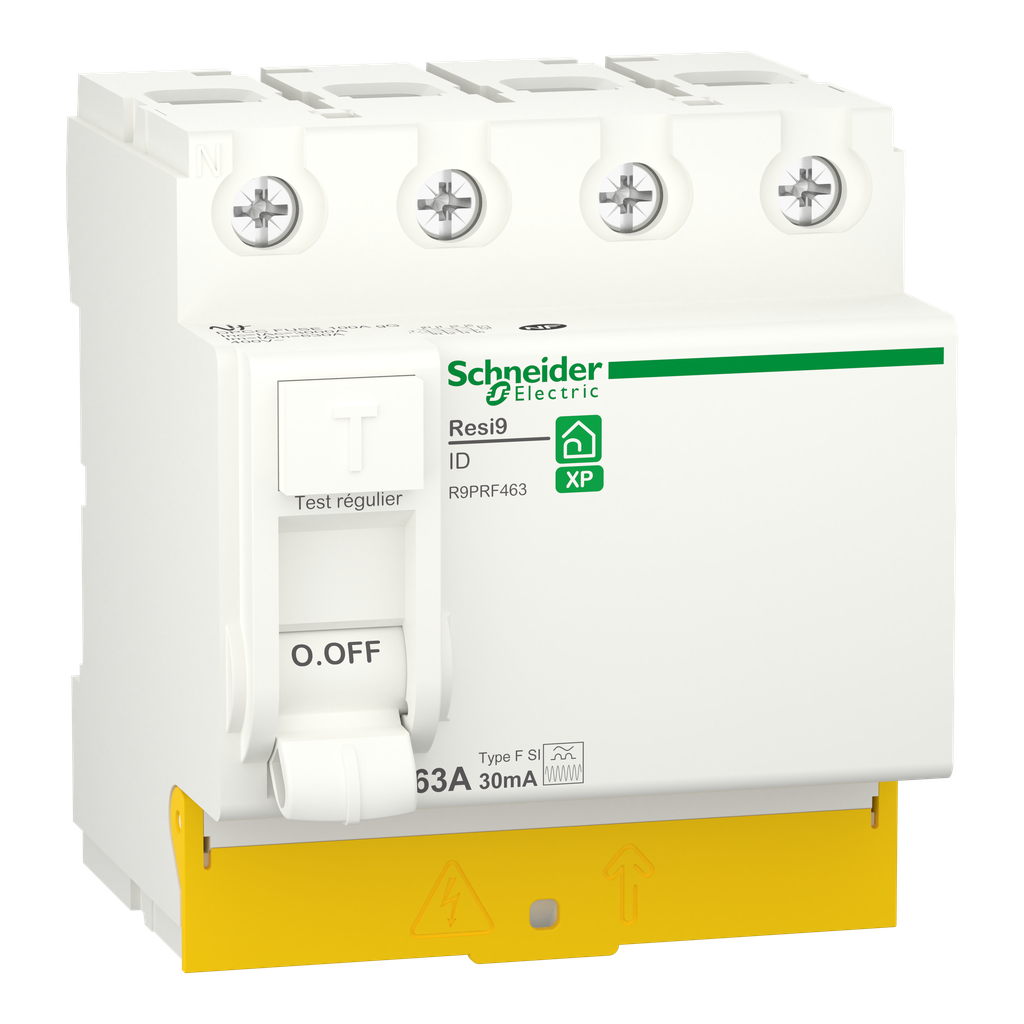 RESI9 - interrupteur différentiel - 4P - 63A - 30mA - type Fsi - peignable