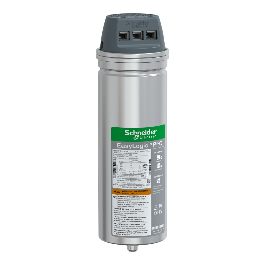 CONDENSATEUR CAN SDY 10.4 /12.5KVAR 400V