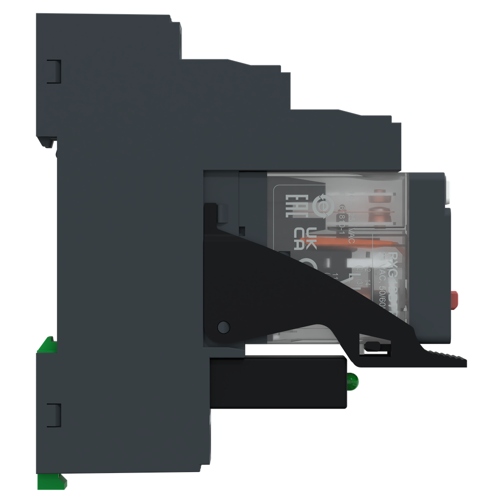 Harmony  RXG - relais embroc monté sur embase - test + DEL - 1OF 10A - 24VAC
