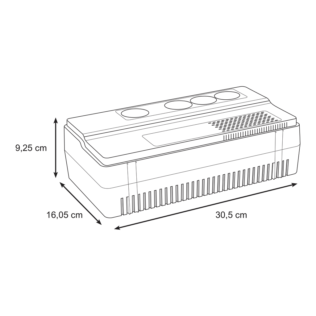 Easy UPS BVS - onduleur 1 ph line-interactive - 230V - 1kVA - 4 prises Schuko/FR