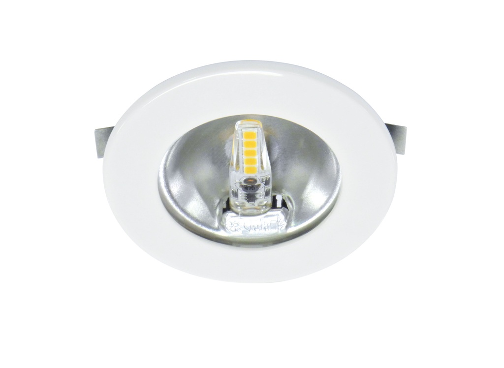 S307 - Encastré rond blanc Ø70mm, LED G4 1,8W 3000K 150lm incl.