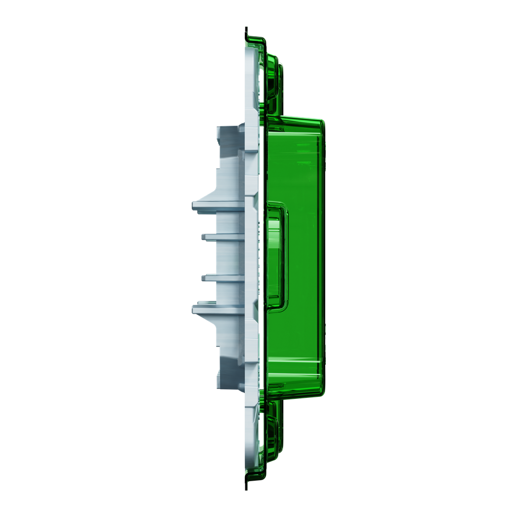 Unica - support de fixation 2 modules avec protection de chantier - zamac