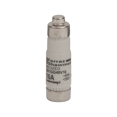 Cartouche fusible D0 Neozed gG Taille D01 400VAC 250VDC 16A Gris