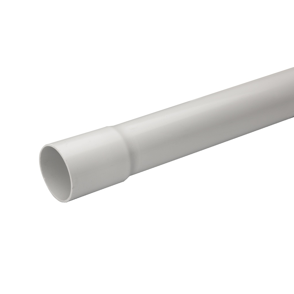 Mureva Tube - conduit rigide tulipé PVC gris - Ø16mm/3m - au mètre linéaire
