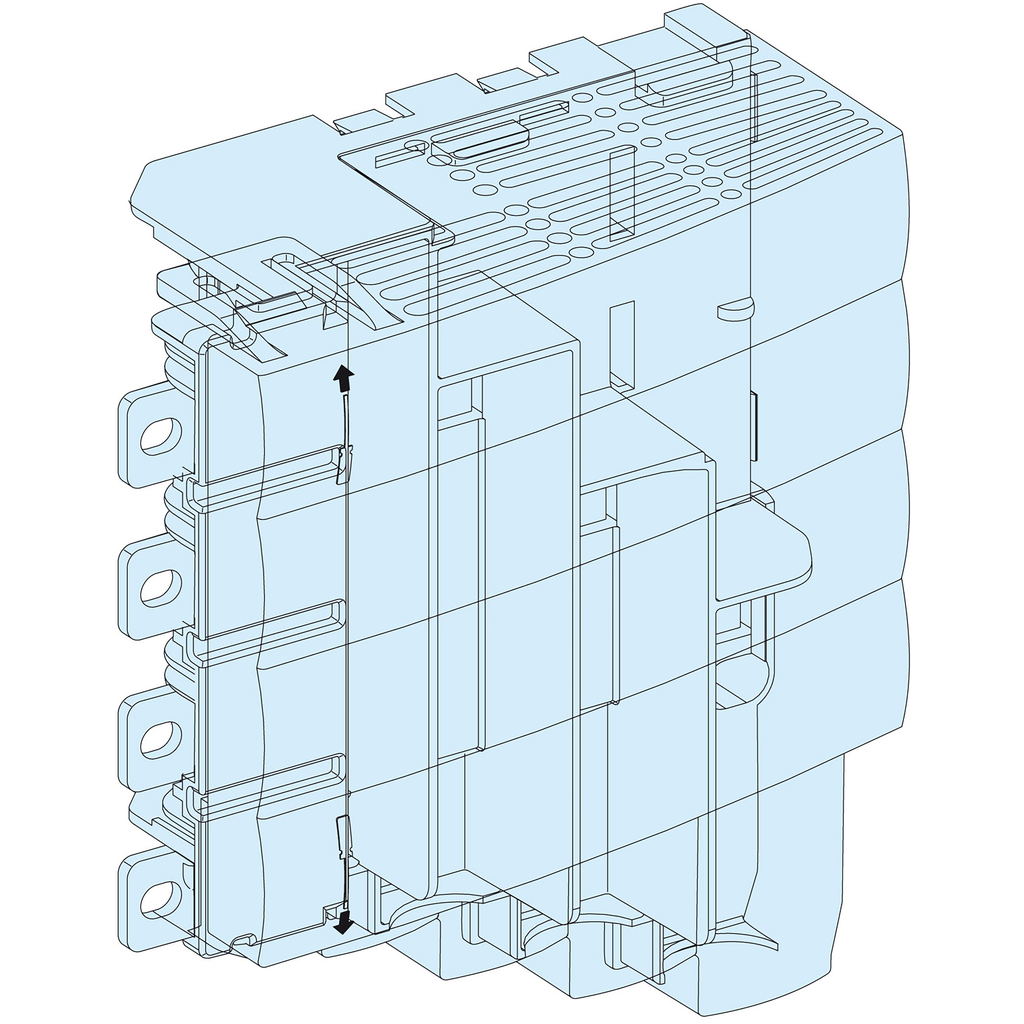 PrismaSeT G - Bloc raccordement arrivée NS-INS250 bas