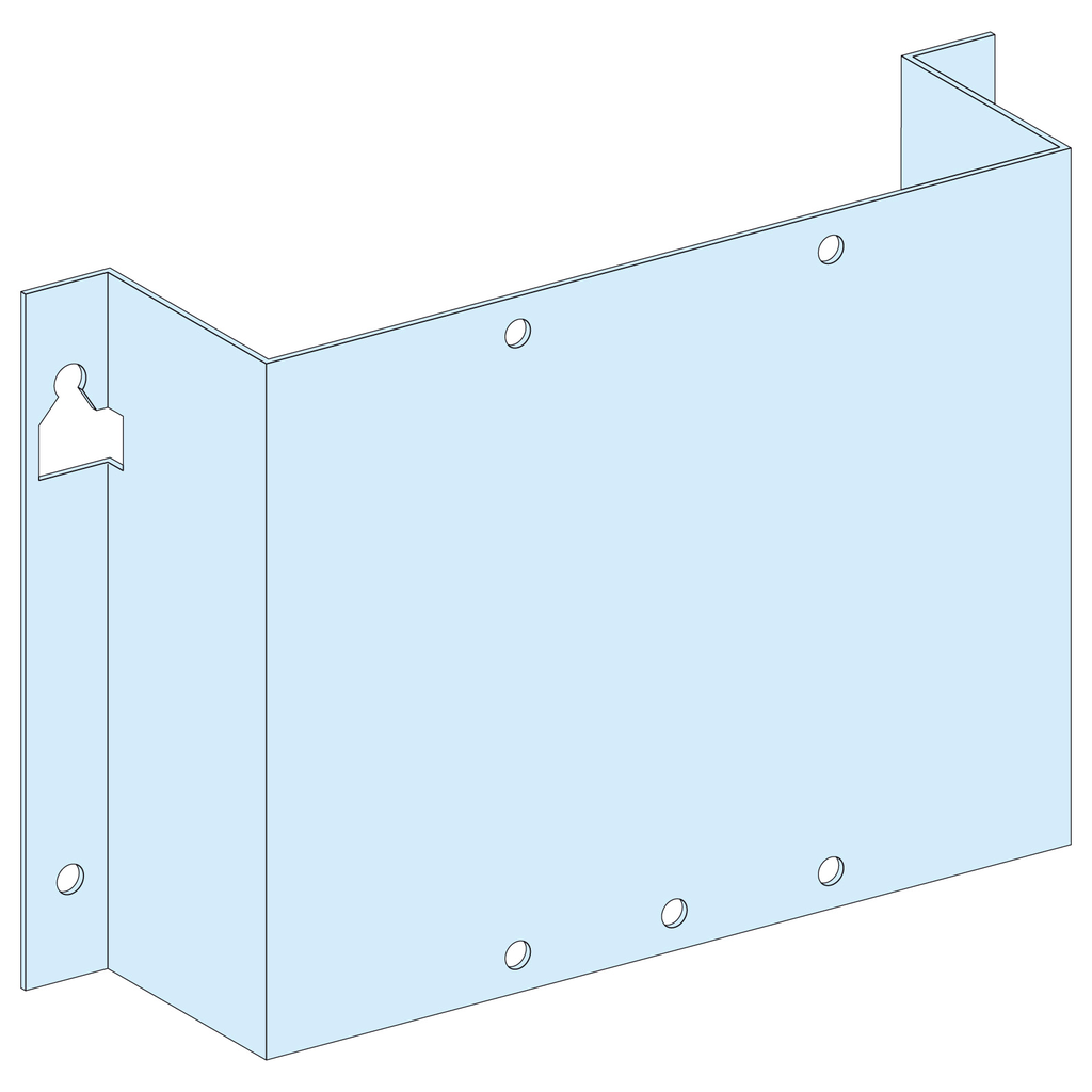 PrismaSeT G - Platine NSX250 vertical-fixe-Cde rotative-L300-RAL9003