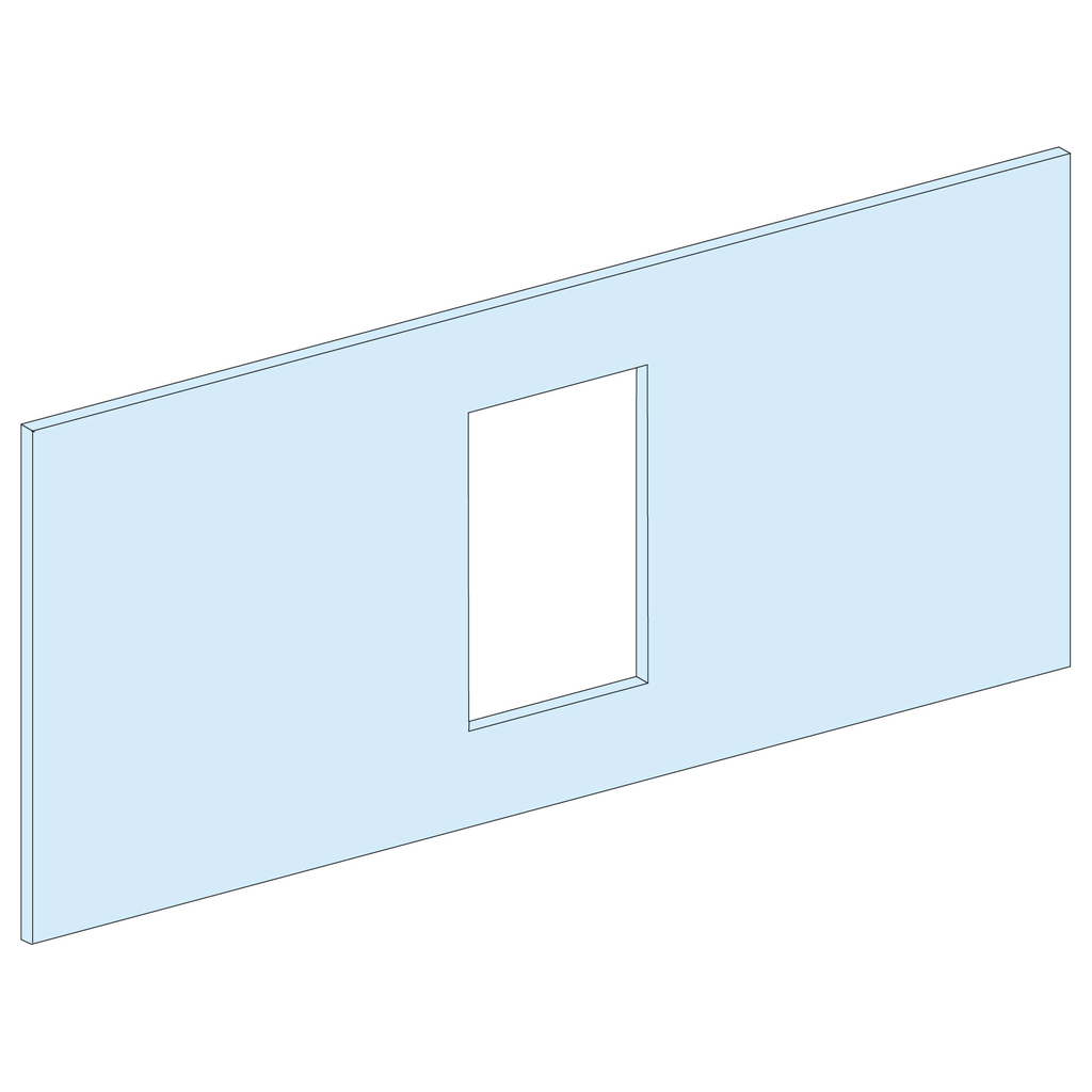 PrismaSeT G - Plastron INS-INV630-6M-L=600-horiz.-Fixe-Cde direct-RAL9003