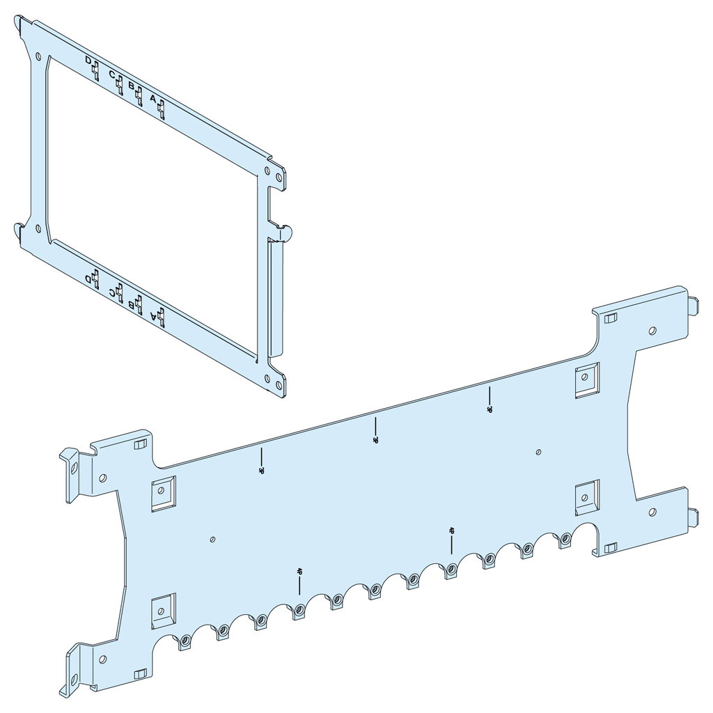 PrismaSeT P - Platine NSX250-3P4P+Lin.FC-socle-vert.-Cde rot. télec-L650