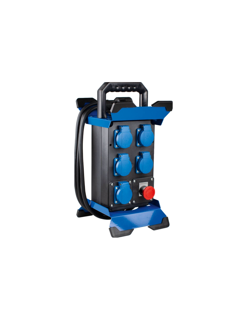 COFFRET CHANTIER MOBILE 3.6KW 5 PC NF+POIGNEE IP44 & CABLE+FICHE NF