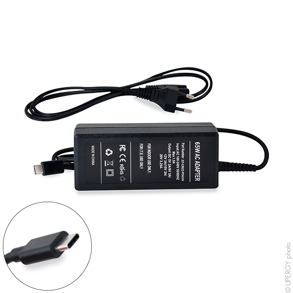 Unité(s) Alimentation compatible ordinateur portable 5-20V 65W (Type-C) Macbook