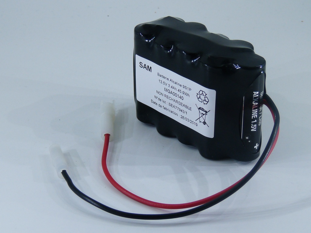 Unité(s) Batterie alcaline 9x AA 9S1P ST3 13.5V 3.4Ah AMP
