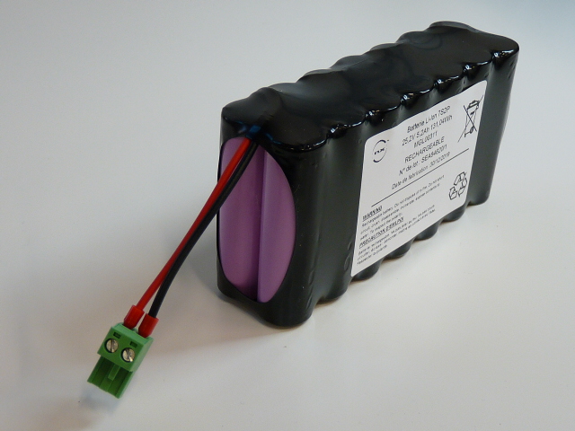 Pack(s) Batterie Li-Ion 14x 18650 7S2P ST2 F60 25.2V 5.2Ah CON