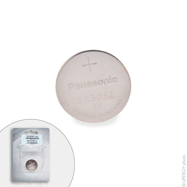Blister(s) x 1 Pile bouton lithium blister BR3032/BN PANASONIC 3V 500mAh