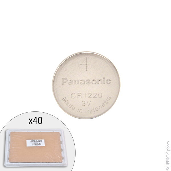 Plateau(x) de 40 Pile bouton lithium CR1220/BN PANASONIC 3V 35mAh