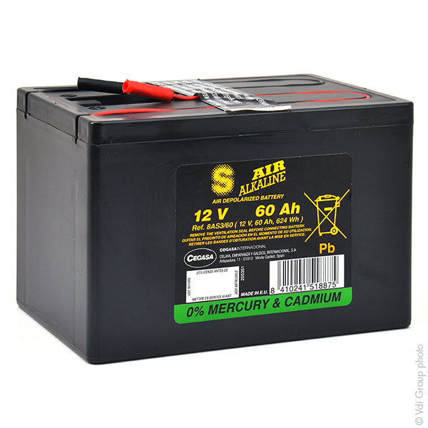 Pile(s) Pile depolarisation air alcaline eZ8 12/60 12V 60Ah