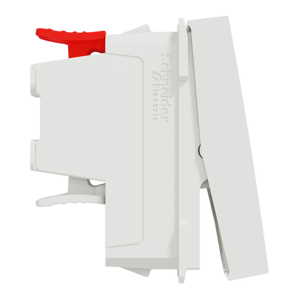 Unica - permutateur - 10A - 250Vca - 1 mod - Blanc antibactérien - méca seul