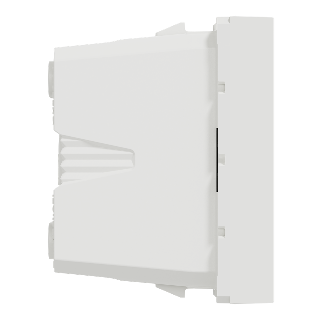 Unica - prise euroamericaine - 2P - 1 mod - Blanc - méca seul
