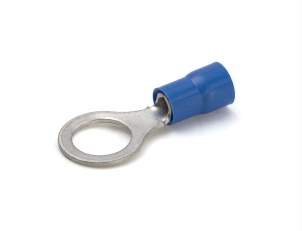 Cosse préisolée ronde bleue (1,5 à 2,5 mm²) - Diam. 8 mm