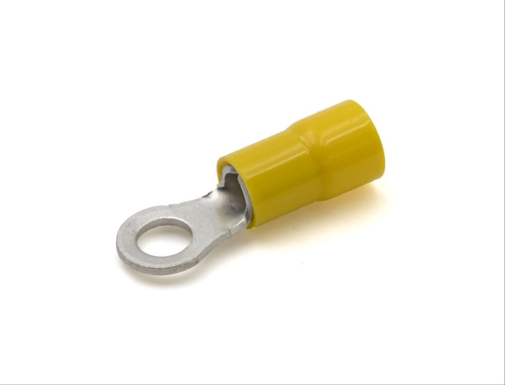 Cosse préisolée ronde jaune (4 à 6 mm²) - Diam. 5 mm