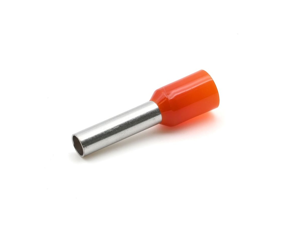 Embout de câblage 4 mm² simple longueur 10 mm orange