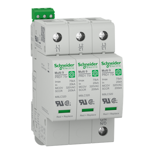 [SCHM9L33480] Multi 9 PRD1 75r 3P T1 277/480V Parafoudre debro UL1449