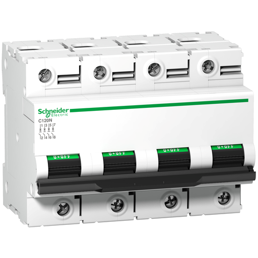 [SCHA9N18391] Acti9 C120N - Disjoncteur Modulaire 4P 80 A, courbe D, 10 kA