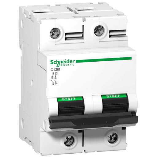 [SCHA9N18413] Acti9 C120H Disjoncteur Modulaire 2P 80 A, courbe B, 15 kA