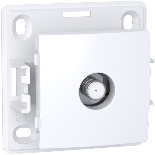 [SCHALB61312P] Alréa - embase + enjoliveur prise SAT - type F - 500mA téléalim - blanc polaire