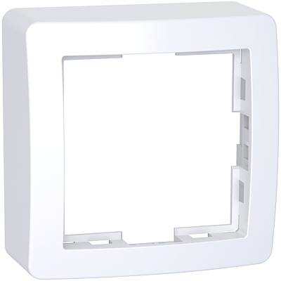 [SCHALB61441P] Alréa, Cadre saillie standard simple, 62x62mm, profondeur 31mm, blanc polaire