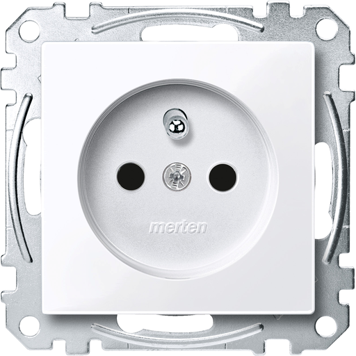 [SCHMEG2500-0325] System M - Prise 2P+T - NF - borne auto - blanc antimicrobien