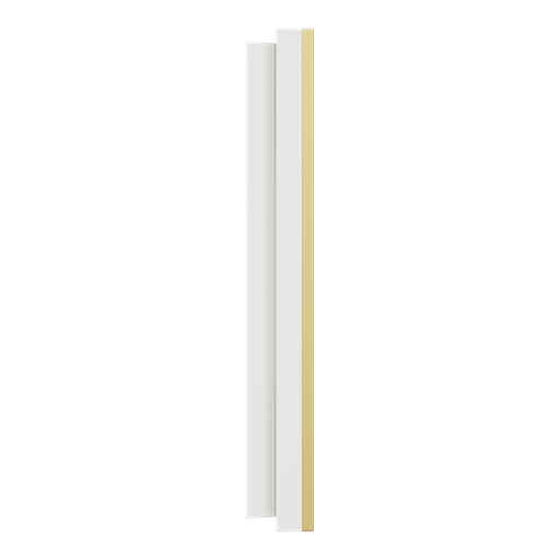 [SCHS911702] Odace Métal - plaque de finition 1 poste - effet Laiton support blanc