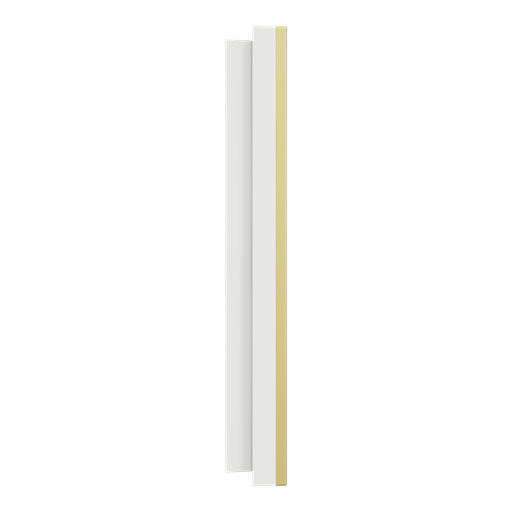 [SCHS911704] Odace Métal - plaque de finition 2 postes - effet Laiton support blanc