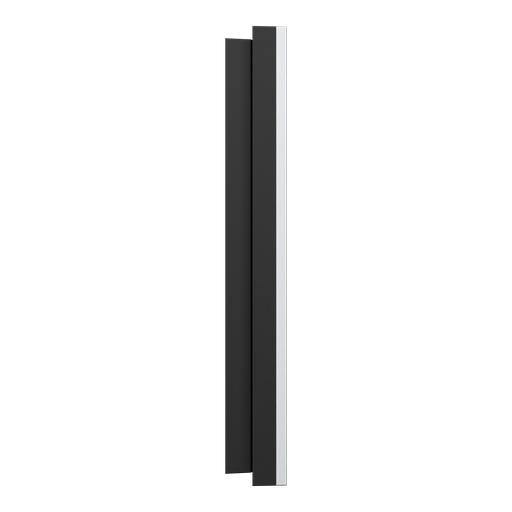 [SCHS913702] Odace Métal - plaque de finition 1 poste - effet Aluminium support noir