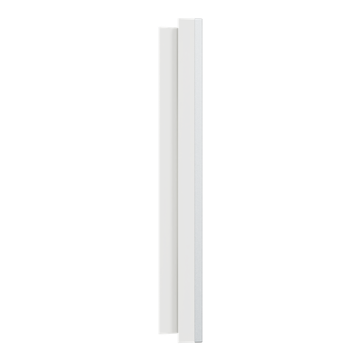 [SCHS914702] Odace Métal - plaque de finition 1 poste - effet Aluminium support blanc