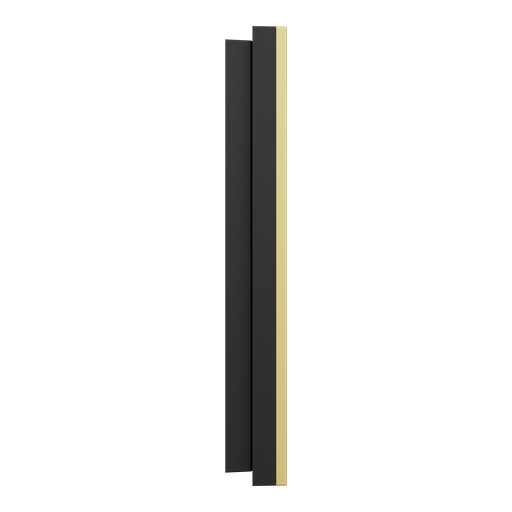 [SCHS916704] Odace Métal - plaque de finition 2 postes - effet Laiton support noir