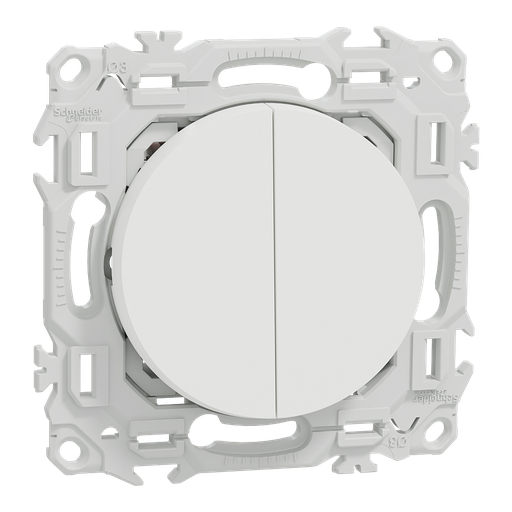 [SCHS920214P] Odace - lot de 108 double va-et-vient ou poussoir S920214 - blanc craie