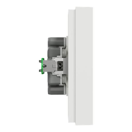 [SCHS921089] Odace - double prise de courant 2P+T avec plaque - install 1 poste - blanc craie