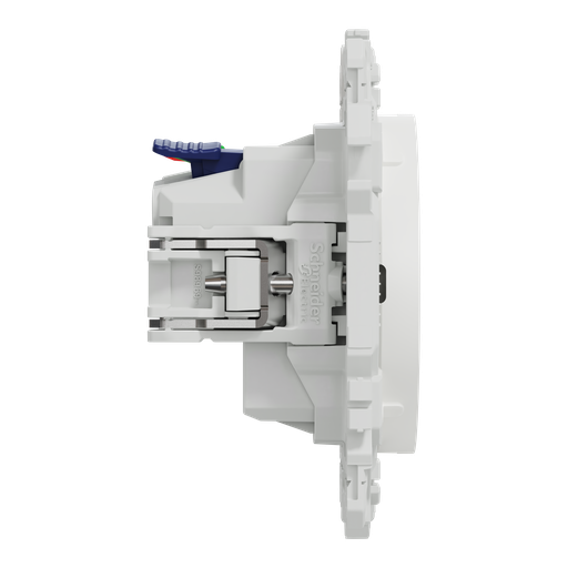 [SCHS925052] Odace - prise 2P+T affleurante avec griffes - bornes automatiques - blanc craie