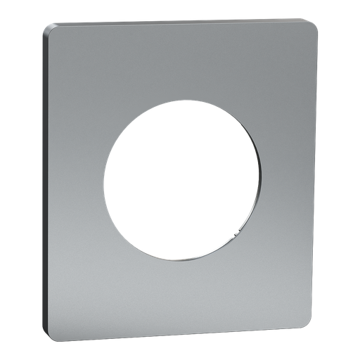 [SCHS930802] Odace Architecte - plaque de finition 1 poste - effet Titane