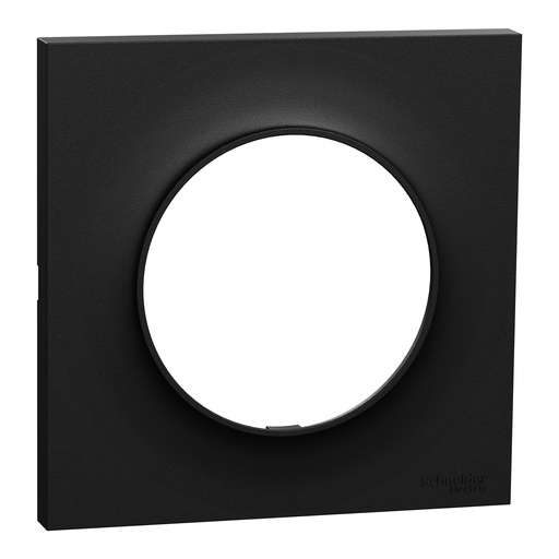 [SCHS949702] Odace Origine - plaque de finition 1 poste - couleur noir