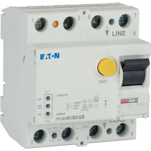 [EAT167893] Interrupteur différentiel digital FRCdM, 4P, 40A, type G/B, 30mA