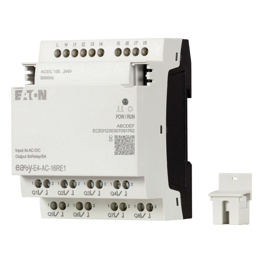 [EAT197222] Extension E/S, 100-240 V AC/DC, 8 entrées TOR, 8 sorties relais