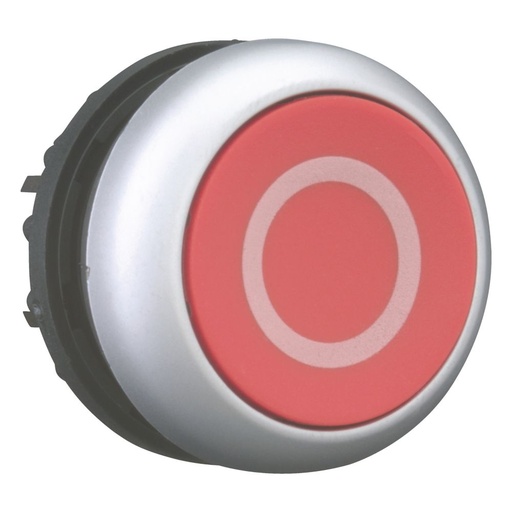 [EAT216605] Bouton-poussoir, plat, rouge 0, à rappel