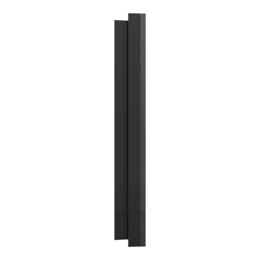 [SCHS912706] Odace Métal - plaque de finition 3 postes - effet Perle Noire support noir