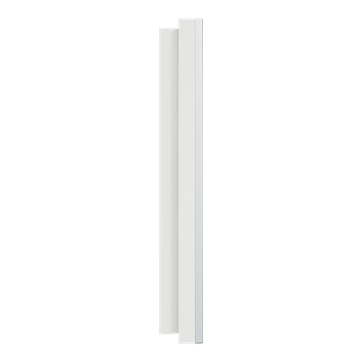 [SCHS914706] Odace Métal - plaque de finition 3 postes - effet Aluminium support blanc