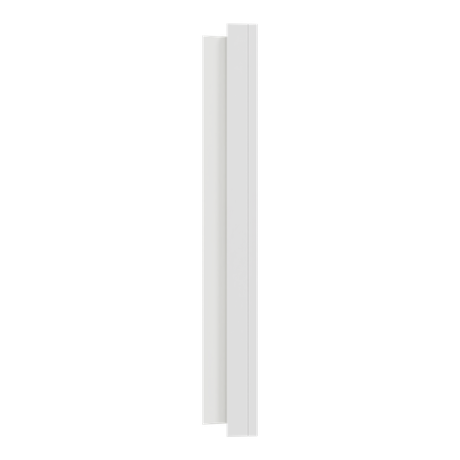 [SCHS917706] Odace Métal - plaque de finition 3 postes - effet Céramique Blanc support blanc