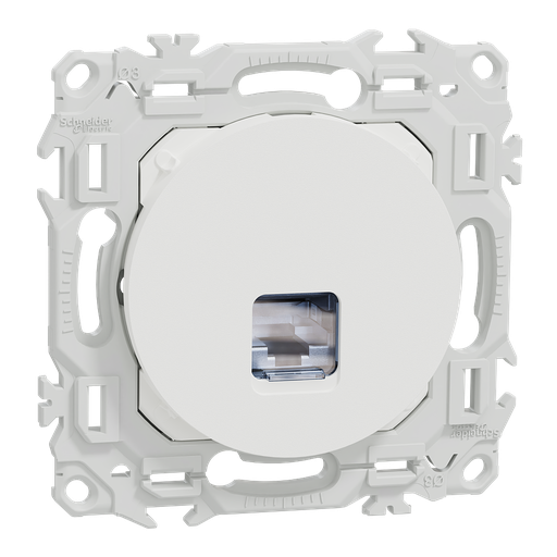 [SCHS920476P] Odace - lot de 108 prises RJ45 Cat6 STP grade 2TV min à grade 3TV - blanc craie